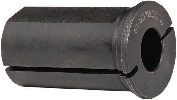 Interstate - 3/4" ID, 1-1/2" OD, 2-1/2" Length Under Head, Type B Lathe Tool Holder Bushing - Type B, 0.265 Inch Thick Head - Exact Tooling