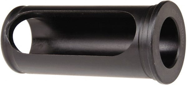 Interstate - 1" ID, 1-1/2" OD, 3-3/8" Length Under Head, Type C Lathe Tool Holder Bushing - 3/16" Head Thickness, 3" Slot Length - Exact Tooling