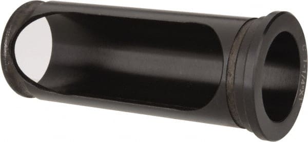 Interstate - 1" ID, 1-1/4" OD, 3-1/4" Length Under Head, Type C Lathe Tool Holder Bushing - 3/16" Head Thickness, 2-7/8" Slot Length - Exact Tooling