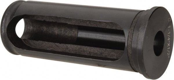 Interstate - 1/2" ID, 1-1/4" OD, 3-1/4" Length Under Head, Type C Lathe Tool Holder Bushing - 3/16" Head Thickness, 2-7/8" Slot Length - Exact Tooling