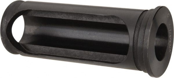 Interstate - 3/4" ID, 1-1/4" OD, 3-1/4" Length Under Head, Type C Lathe Tool Holder Bushing - 3/16" Head Thickness, 2-7/8" Slot Length - Exact Tooling