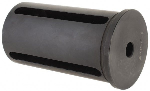 Interstate - 1/2" ID, 2-1/2" OD, 4-1/2" Length Under Head, Type C Lathe Tool Holder Bushing - 4-1/8" Slot Length - Exact Tooling