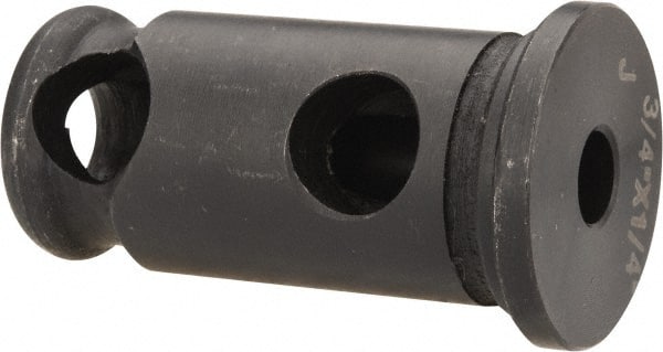 Interstate - 1/4" ID, 3/4" OD, 1-1/2" Length Under Head, Type J Lathe Tool Holder Bushing - 3/16" Head Thickness - Exact Tooling