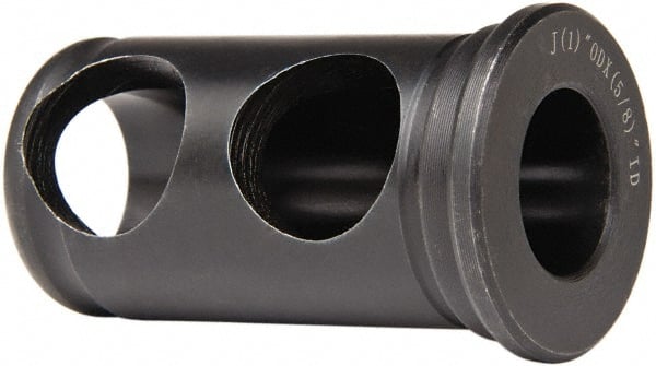 Interstate - 5/8" ID, 1" OD, 1-3/4" Length Under Head, Type J Lathe Tool Holder Bushing - 3/16" Head Thickness - Exact Tooling