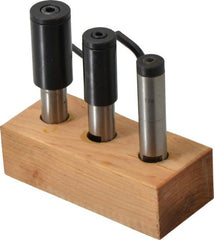 Interstate - 1/2 Inch Shank Diameter, 1/4 and 1/2 Inch Cutter Hole Diameter, Straight Shank Slitting and Slotting Saw Arbor - 2.83, 3.01, 3.2 Inch Long, 1/2 Inch Shank Diameter, 1/2, 5/8, 3/4 Inch Head Diameter - Exact Tooling