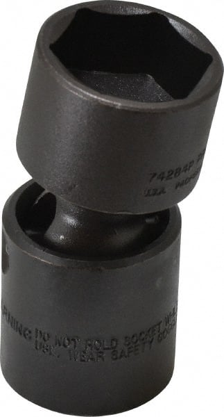 Proto - 1/2" Drive 1-1/16" Standard Universal Impact Socket - 6 Points, 3" OAL - Exact Tooling
