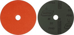 Norton - 7" Diam 7/8" Hole 80 Grit Fiber Disc - Ceramic, Series R980P - Exact Tooling