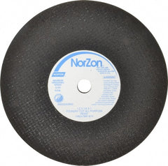 Norton - 12" Zirconia Alumina Cutoff Wheel - 1/8" Thick, 1" Arbor, 5,095 Max RPM, Use with Stationary Grinders - Exact Tooling