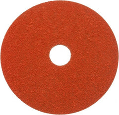 Norton - 5" Diam 7/8" Hole 50 Grit Fiber Disc - Ceramic, Series R980P - Exact Tooling