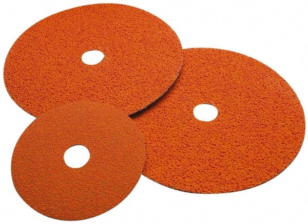 Norton - 7" Diam 7/8" Hole 120 Grit Fiber Disc - Medium Grade, Ceramic, Series R980P - Exact Tooling