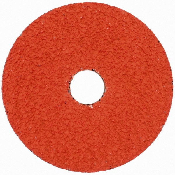 Norton - 4-1/2" Diam 7/8" Hole 24 Grit Fiber Disc - Ceramic, Series R980P - Exact Tooling
