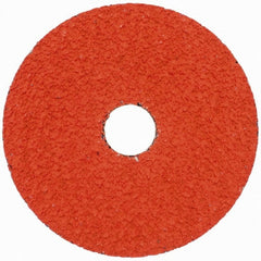 Norton - 4-1/2" Diam 7/8" Hole 24 Grit Fiber Disc - Ceramic, Series R980P - Exact Tooling