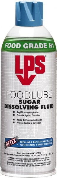 LPS - 15 oz Aerosol Spray Lubricant - Clear, 41°F to 203°F, Food Grade - Exact Tooling