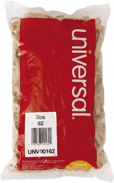 UNIVERSAL - 2-1/2" Circumference, 1/4" Wide, Standard Office Rubber Band Strapping - 490 Pieces - Exact Tooling