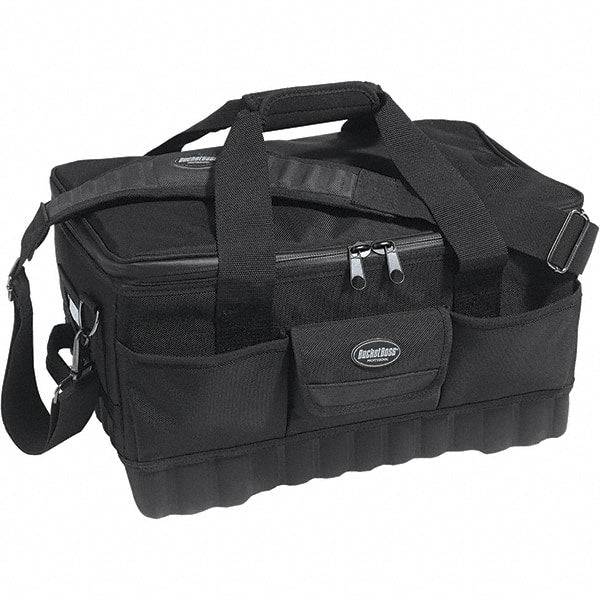 Bucket Boss - 14 Pocket, Ballistic Polyester, Black Tool Bag - Exact Tooling