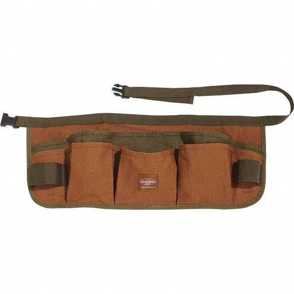 Bucket Boss - 30 to 52" Waist Apron - 13 Pocket, Brown/Green, Canvas - Exact Tooling