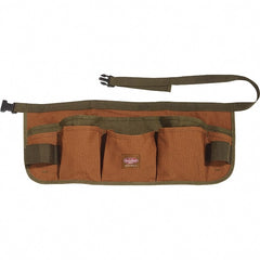 Bucket Boss - 30 to 52" Waist Apron - 13 Pocket, Brown/Green, Canvas - Exact Tooling