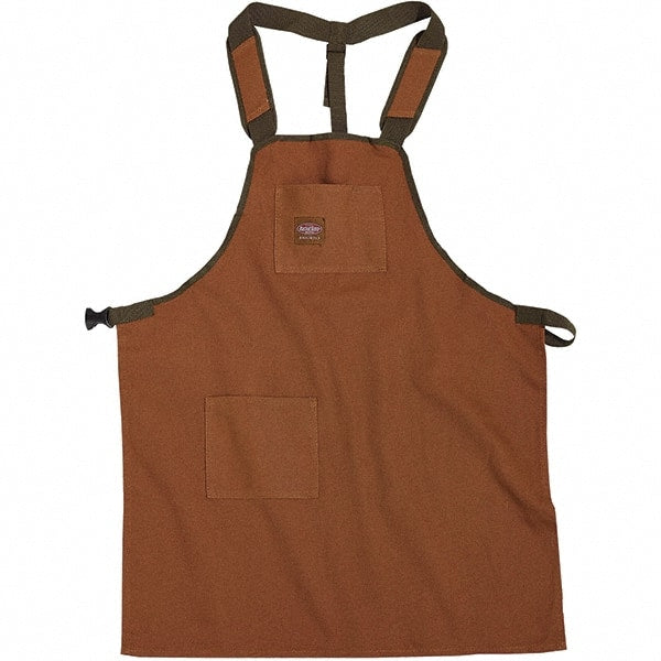 Bucket Boss - 30 to 52" Waist Apron - 2 Pocket, Brown/Green, Canvas - Exact Tooling