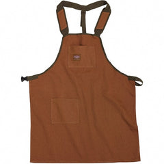 Bucket Boss - 30 to 52" Waist Apron - 2 Pocket, Brown/Green, Canvas - Exact Tooling
