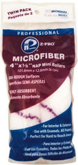 Premier Paint Roller - 1/2" Nap, 4" Wide Paint Mini Roller - Semi-Rough Texture, Microfiber - Exact Tooling