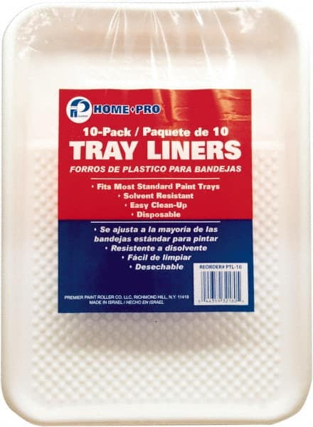 Premier Paint Roller - 9" Roller Compatible Paint Tray Liner - 1 Qt Capacity, 12" Wide, Plastic - Exact Tooling