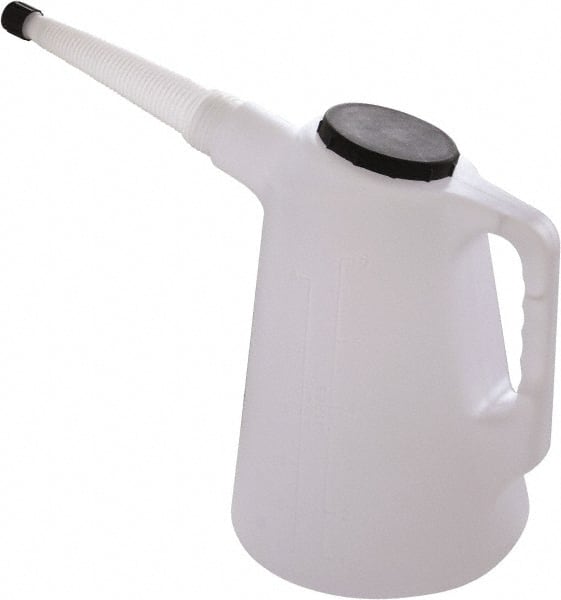 PRO-LUBE - 6,000 mL Capcity, 8" Long Flexible Spout, Measure Oiler - Polyethylene Body - Exact Tooling