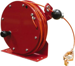 Reelcraft - 1/8 Inch x 100 Ft. Steel Stranded Cable Grounding Reel - Hand Crank Reel - Exact Tooling