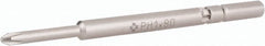 Wera - 5mm Drive, #1 Phillips Screwdriver Bit - 3-1/8" OAL - Exact Tooling