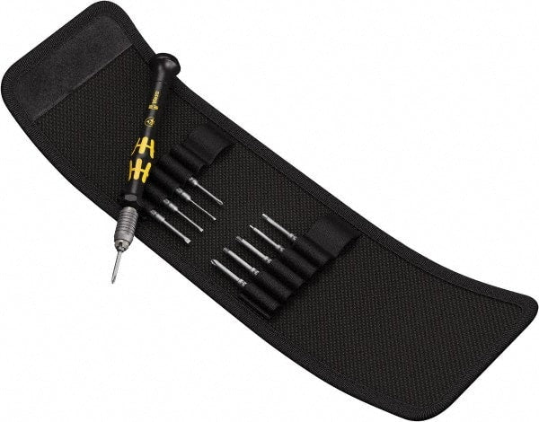 Wera - 11 Piece Hex, Phillips, Slotted & Torx Screwdriver Set - Blade Sizes: Width mm 1.5, 2 & 3, Bit Sizes: Hex mm 1.5 & 2, Torx 5 & 6 - Exact Tooling