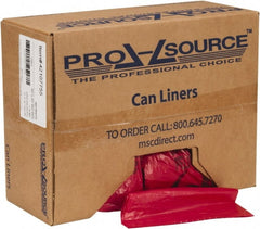 PRO-SOURCE - 32 Gal Capacity, Red, Hazardous Waste Bag - 1.3 mil Thick x 30" Wide x 43" High, Roll - Exact Tooling