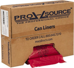 PRO-SOURCE - 30 Gal Capacity, Red, Hazardous Waste Bag - 1.3 mil Thick x 30" Wide x 37" High, Roll - Exact Tooling