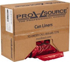 PRO-SOURCE - 16 Gal Capacity, Red, Hazardous Waste Bag - 1.3 mil Thick x 24" Wide x 31" High, Roll - Exact Tooling