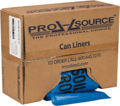 PRO-SOURCE - 32 Gal Capacity, Blue, Hazardous Waste Bag - 1.3 mil Thick x 30" Wide x 43" High, Roll - Exact Tooling