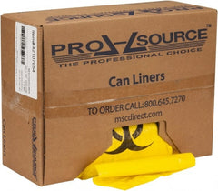 PRO-SOURCE - 33 Gal Capacity, Yellow, Hazardous Waste Bag - 1.3 mil Thick x 33" Wide x 39" High, Roll - Exact Tooling