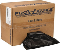 PRO-SOURCE - 1.5 mil Thick, Heavy-Duty Trash Bags - Linear Low-Density Polyethylene (LLDPE), Flat Pack Dispenser, 38" Wide x 58" High, Black - Exact Tooling