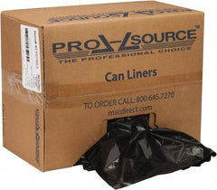 PRO-SOURCE - 2 mil Thick, Heavy-Duty Trash Bags - Linear Low-Density Polyethylene (LLDPE), Flat Pack Dispenser, 43" Wide x 47" High, Black - Exact Tooling