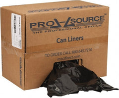 PRO-SOURCE - 1.65 mil Thick, Heavy-Duty Trash Bags - Linear Low-Density Polyethylene (LLDPE), Flat Pack Dispenser, 38" Wide x 58" High, Black - Exact Tooling