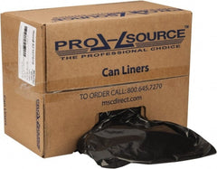 PRO-SOURCE - 2 mil Thick, Heavy-Duty Trash Bags - Linear Low-Density Polyethylene (LLDPE), Flat Pack Dispenser, 38" Wide x 58" High, Black - Exact Tooling