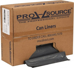PRO-SOURCE - 1.3 mil Thick, Heavy-Duty Trash Bags - Hexene Resins, Roll Dispenser, 38" Wide x 58" High, Gray - Exact Tooling