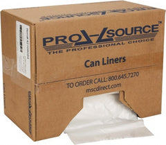 PRO-SOURCE - 1.1 mil Thick, Heavy-Duty Trash Bags - Hexene Resins, Roll Dispenser, 33" Wide x 39" High, Clear - Exact Tooling
