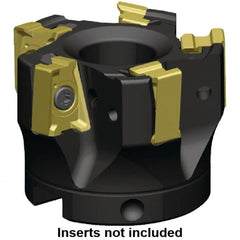 Kennametal - 8 Inserts, 3-15/16" Cut Diam, 1.26" Arbor Diam, 15.5mm Max Depth of Cut, Indexable Square-Shoulder Face Mill - 0° Lead Angle, 50.021" High, LNGU15T608SRGE Insert Compatibility, Series MILL 4-15 - Exact Tooling