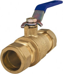 Legend Valve - 1/2" Pipe, Full Port, Lead Free Brass Full Port Ball Valve - 2 Piece, Comp x Comp Ends, Lever Handle, 600 WOG - Exact Tooling