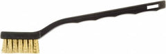 Hyde Tools - 3 Piece Brass Hand Wire Brush Set - 2" Brush Length, 7" OAL, 1/2" Shank Diam - Exact Tooling