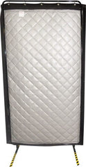 Singer Safety - 8' Long x 48" Wide, Fiberglass Modular Acoustic Screen/Frame - ASTM E-84 Specification, Metallic Gray - Exact Tooling