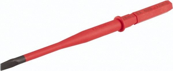 Wera - 7/32" x 0.039" Blade, 9mm Drive Slotted Screwdriver Bit - 6-1/4" OAL - Exact Tooling