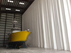 Singer Safety - 6 Ft. Wide x 12 Ft. High, 15 mil Thick Laminated Polyester Vinyl Welding Curtain Kit Wall Partition - Exact Tooling