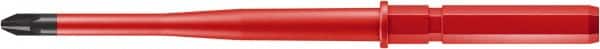 Wera - #1, Insulated Phillips 1,000 Volt Insulated Screwdriver Bit - 3/8" Drive, 6-1/4" OAL - Exact Tooling