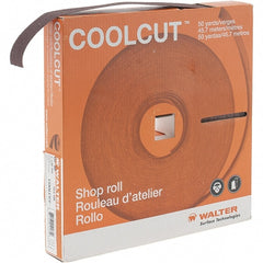WALTER Surface Technologies - 1" x 50 Yd 80 Grit Aluminum Oxide Cloth Roll - J Weighted Backing - Exact Tooling