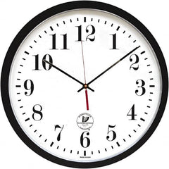 Chicago Lighthouse - 14-1/2 Inch Diameter, White Face, Dial Wall Clock - Analog Display, Black Case, Runs on AA Battery - Exact Tooling