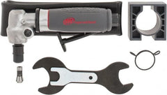 Ingersoll-Rand - 1/4" Collet, Angle Handle, Straight Air Die Grinder - 20,000 RPM, Rear Exhaust, 25 CFM, 0.4 hp, 1/4" Inlet - Exact Tooling